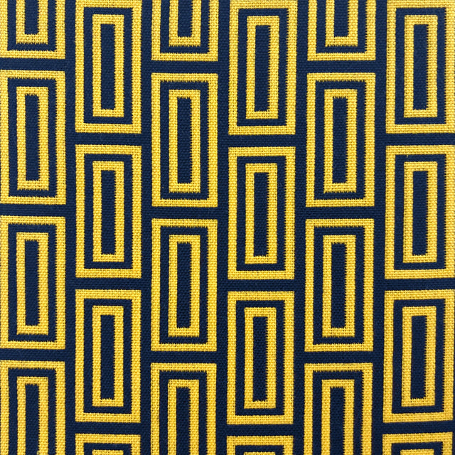 GASTON Y DANIELA LCT1056.003.0 CALEB AMARILLO/NAVY Fabric - Eade's Wallpaper
