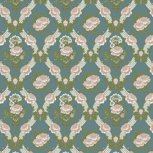 GASTON Y DANIELA LCT1058.001.0 ARANCHINA AZUL Fabric - Eade's Wallpaper