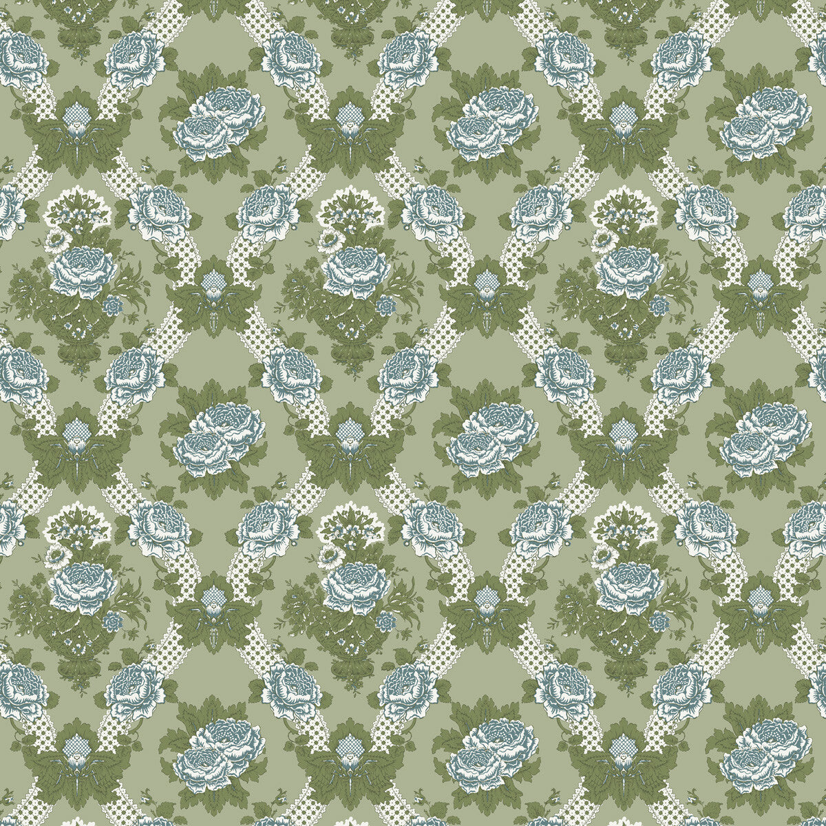 GASTON Y DANIELA LCT1058.002.0 ARANCHINA VERDE Fabric - Eade's Wallpaper