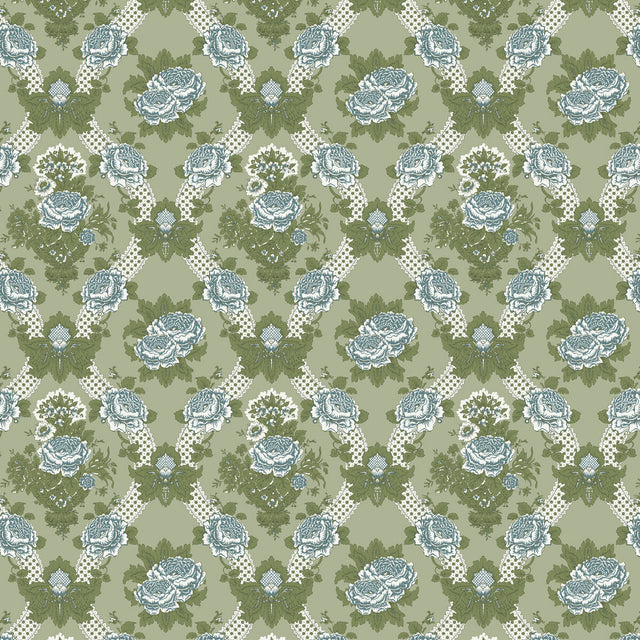 GASTON Y DANIELA LCT1058.002.0 ARANCHINA VERDE Fabric - Eade's Wallpaper