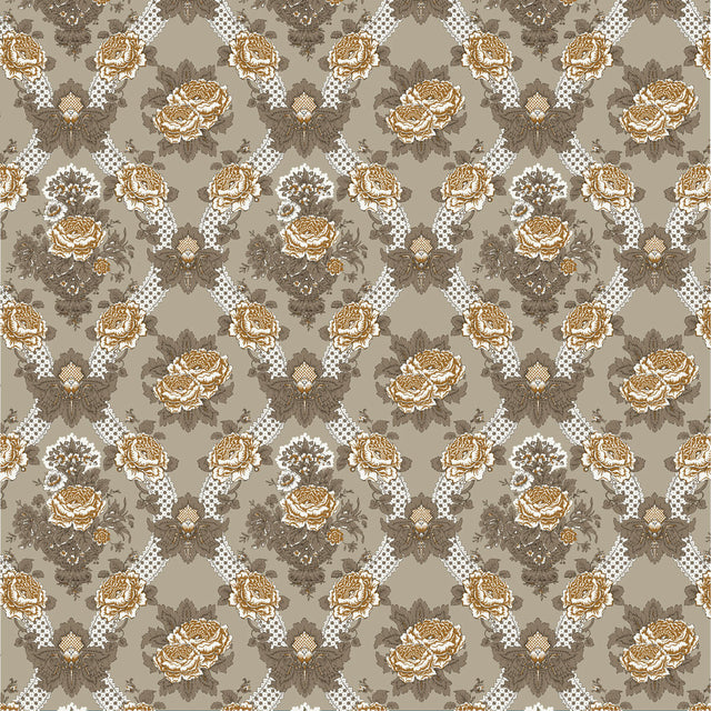 GASTON Y DANIELA LCT1058.003.0 ARANCHINA TOPO/OCRE Fabric - Eade's Wallpaper