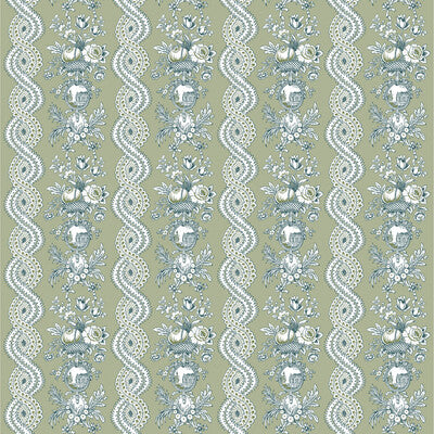 GASTON Y DANIELA LCT1059.002.0 PILARA VERDE Fabric - Eade's Wallpaper