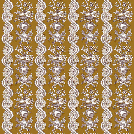 GASTON Y DANIELA LCT1059.003.0 PILARA OCRE Fabric - Eade's Wallpaper
