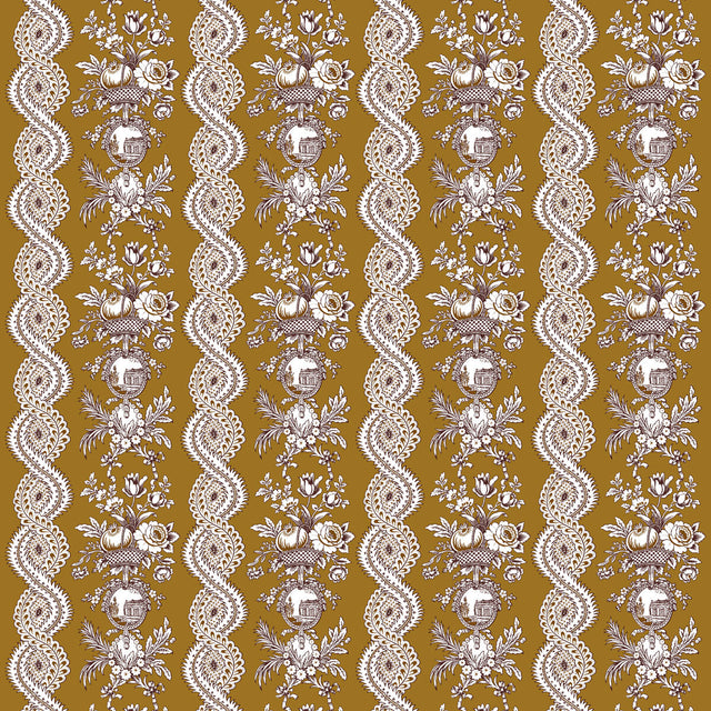 GASTON Y DANIELA LCT1059.003.0 PILARA OCRE Fabric - Eade's Wallpaper
