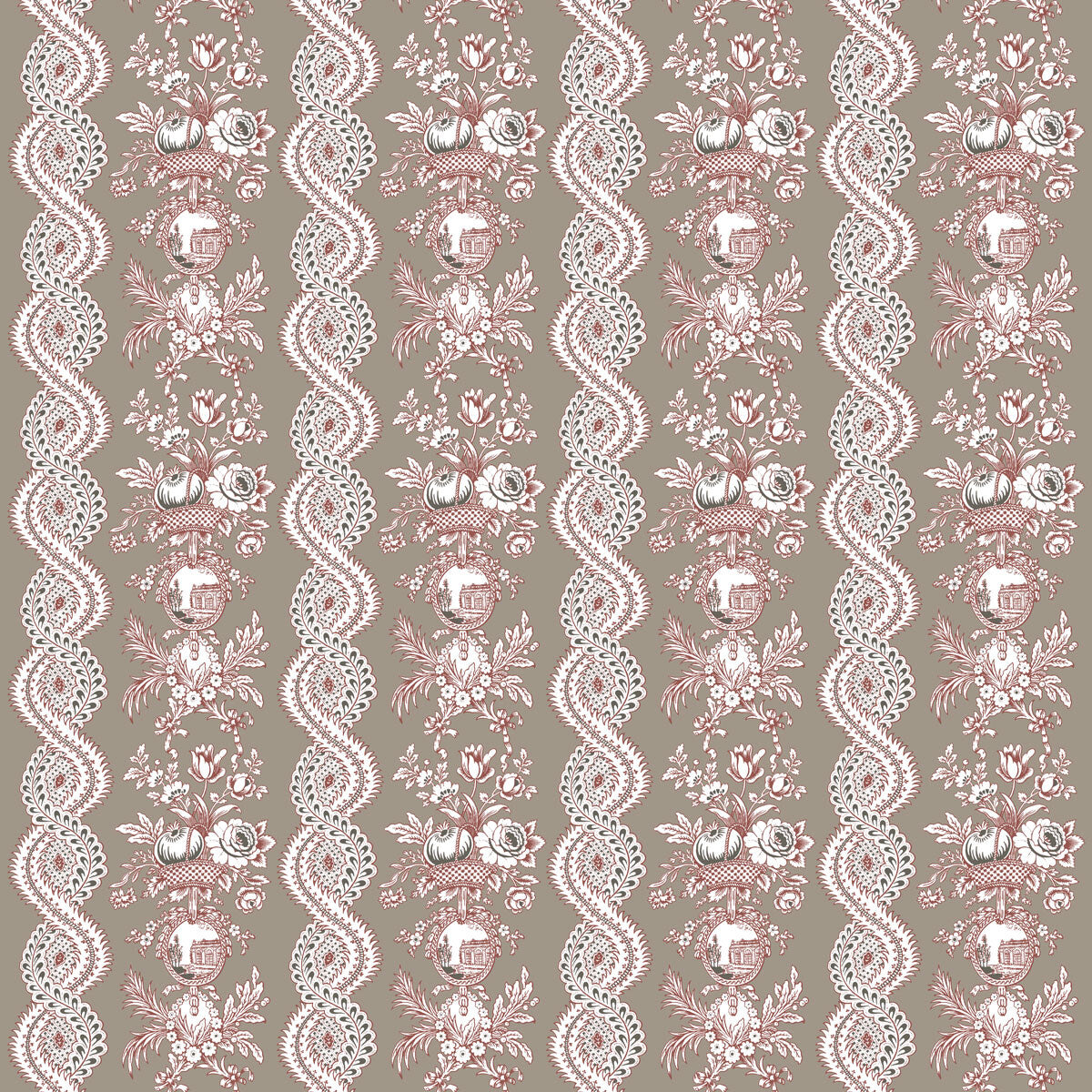 GASTON Y DANIELA LCT1059.004.0 PILARA GRIS Fabric - Eade's Wallpaper