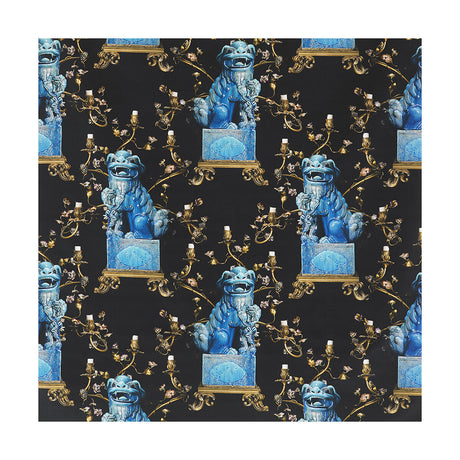 GASTON Y DANIELA LCT5372.001.0 CHIEN ONYX/AZUL Fabric - Eade's Wallpaper