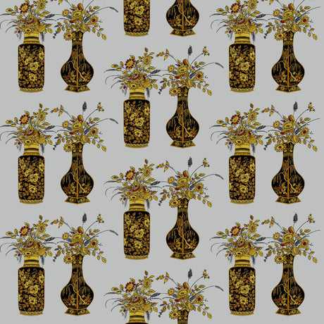 GASTON Y DANIELA LCT5466.001.0 CASILDA PLATA Fabric - Eade's Wallpaper