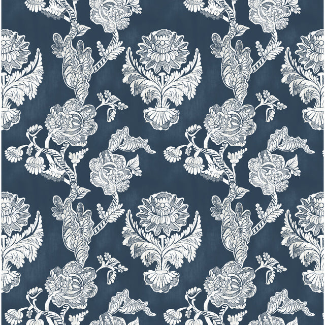 GASTON Y DANIELA LCT5483.005.0 CHITINA NAVY Fabric - Eade's Wallpaper