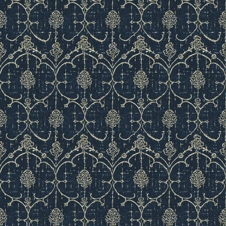 GASTON Y DANIELA LCT5487.003.0 LORENZO PETROLEO Fabric - Eade's Wallpaper