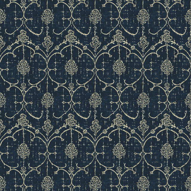 GASTON Y DANIELA LCT5487.003.0 LORENZO PETROLEO Fabric - Eade's Wallpaper