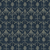 GASTON Y DANIELA LCT5487.003.0 LORENZO PETROLEO Fabric - Eade's Wallpaper
