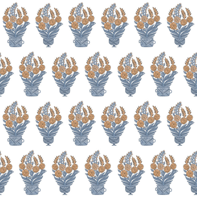 GASTON Y DANIELA LCW1020.001.0 CELORIO WP AZUL/TEJA Wallpaper - Eade's Wallpaper