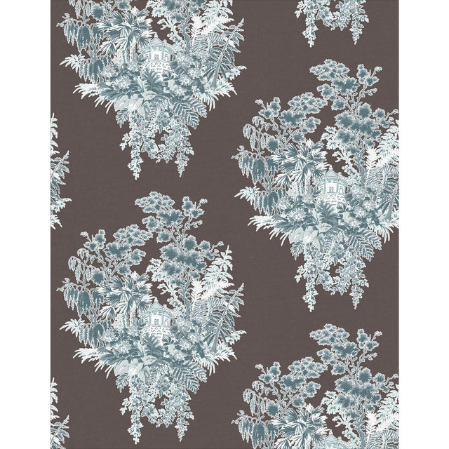 GASTON Y DANIELA LCW1036.001.0 VALJUNCO WP FON/MARRON/AZ Wallpaper - Eade's Wallpaper