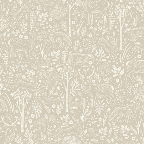 Galerie Little Dreamers Trees all-over Beige Wallpaper GDLD3