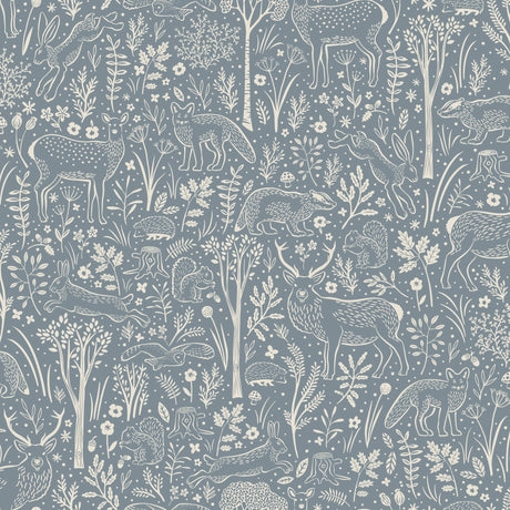 Galerie Little Dreamers Trees all-over Blue Wallpaper GDLD34
