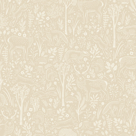 Galerie Little Dreamers Trees all-over Beige Wallpaper GDLD3