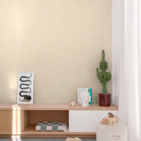 Galerie Little Dreamers Trees all-over Beige Wallpaper GDLD3