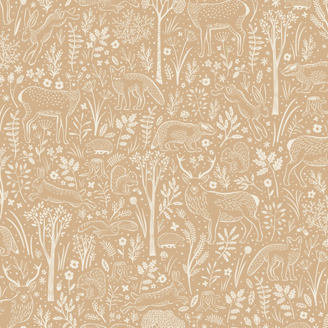 Galerie Little Dreamers Trees all-over Brown Wallpaper GDLD3