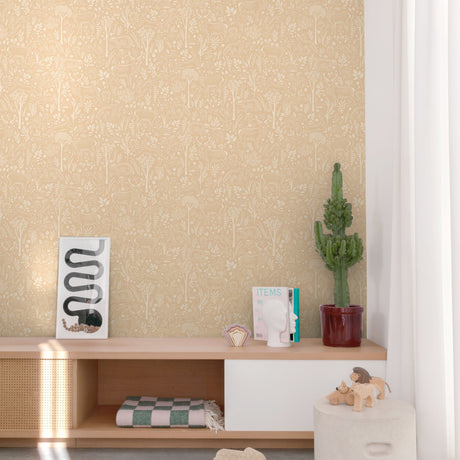 Galerie Little Dreamers Trees all-over Brown Wallpaper GDLD3