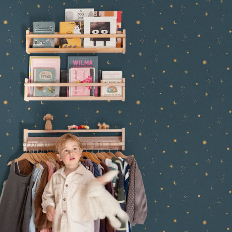 Galerie Little Dreamers Geometric All-over Blue Wallpaper GD
