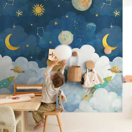 Galerie Little Dreamers Photographic All-over Print Blue Mur