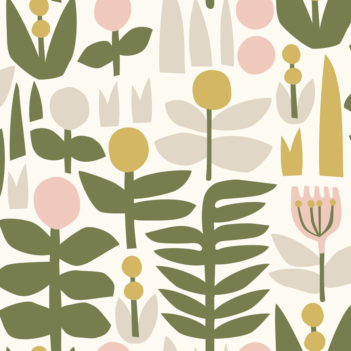 Leah Duncan LDS4578 Yellow A Bit Of Folk Peel & Stick Wallpaper