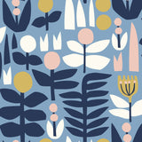 Leah Duncan LDS4579 Blue A Bit Of Folk Peel & Stick Wallpaper