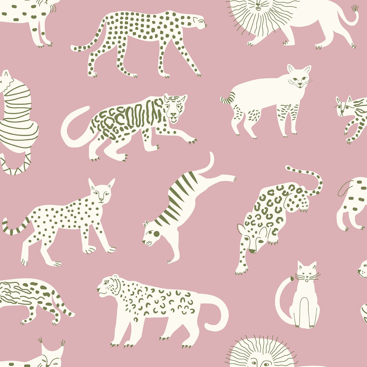 Leah Duncan LDS4583 Pink Kitty Kitty Peel & Stick Wallpaper