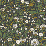 Leah Duncan LDS4585 Black Marigold Forest Peel & Stick Wallpaper