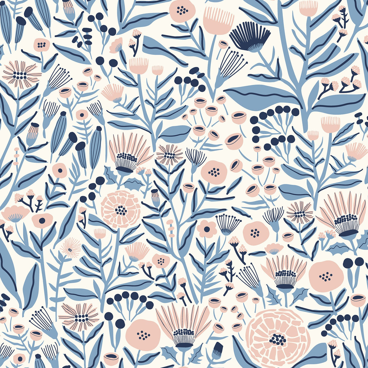 Leah Duncan LDS4586 Blue Marigold Forest Peel & Stick Wallpaper