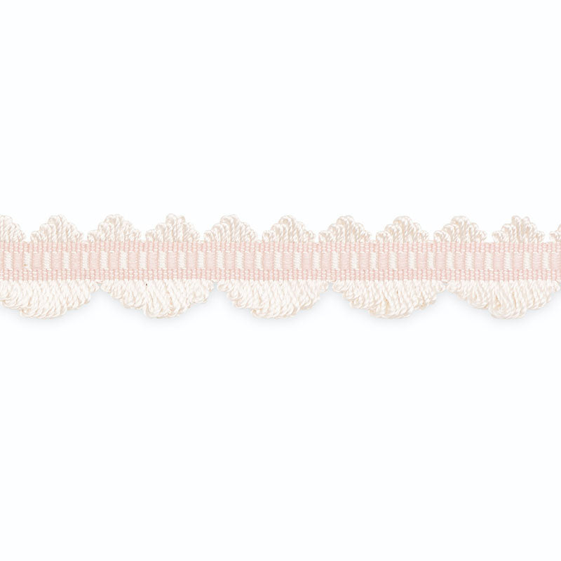 Schumacher LF2020-3 NOELLE LOOP FRINGE in WHITE/BABY PINK Tr