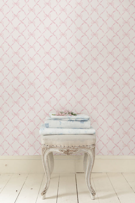 LoveShackFancy LFS5012 Baby Bow Pink Jam Peel & Stick Wallpaper