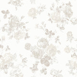 LoveShackFancy LFS5019 Everblooming Rosettes Dove Peel & Stick Wallpaper