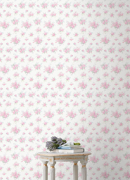 Breezy Ikat Rose Peel & Stick Wallpaper - Thumbnail 5
