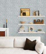 LiLi WhittWhitt LLS4118 Grey Blue Sunburst Peel & Stick Wallpaper