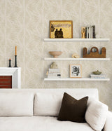 LiLi WhittWhitt LLS4119 Soft Gold Sunburst Peel & Stick Wallpaper