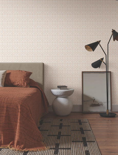 York LM5386 Martigue Stripe Blush Wallpaper