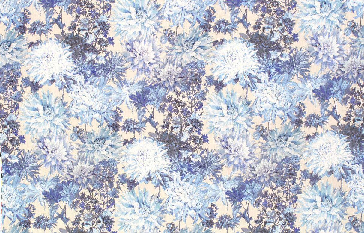 Scalamandre LO 00018037 BLUES GREY'S FLOWER GARDEN Fabric