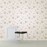 Crown  M0852 Synergy Grey Floral Trails Wallpaper