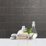 Crown  M1055 Joan Black Tile Wallpaper