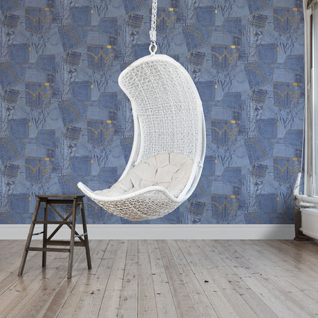 Crown M1060 Inky Denim Jean Pocket Wallpaper