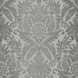 Crown  M1067 Signature Grey Damask Wallpaper