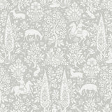 Crown  M1168 Sherwood Light Grey Woodland Wallpaper
