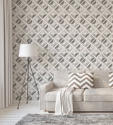 Coloroll M1298 Echo Charcoal Geometric Wallpaper