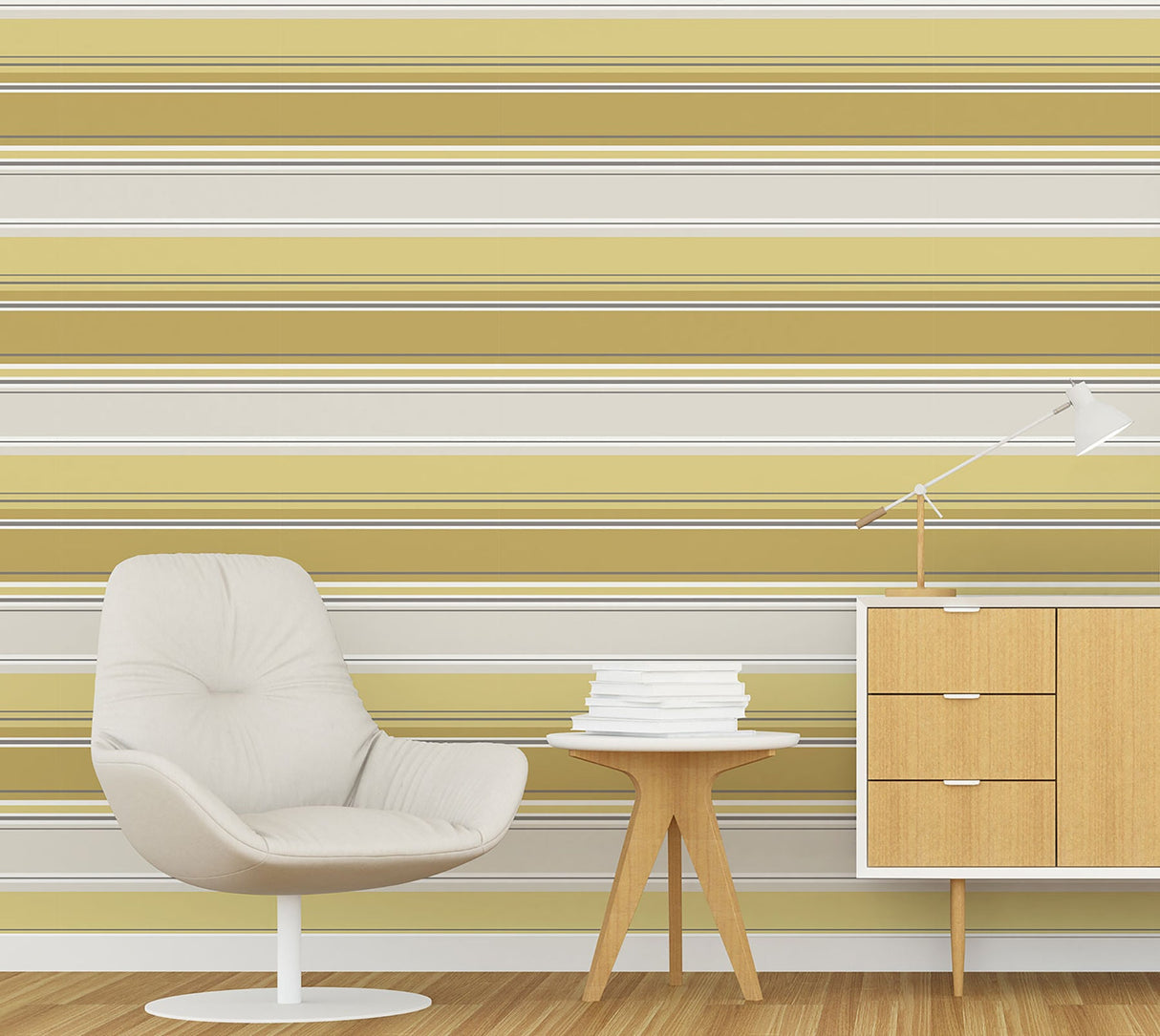 Coloroll M1314 Energy Yellow Striped Wallpaper