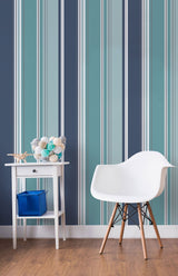 Coloroll M1315 Energy Blue Striped Wallpaper