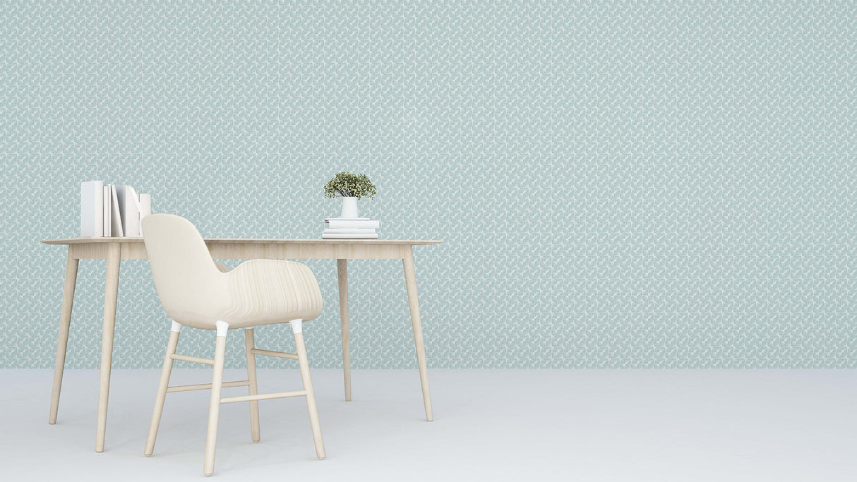 Coloroll M1321 Stockholm Aqua Geometric Wallpaper