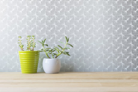 Coloroll M1322 Stockholm Silver Geometric Wallpaper