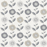 Coloroll M1325 Helsinki Silver Flowers Wallpaper