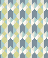 Coloroll M1327 Copenhagen Blue Geometric Wallpaper